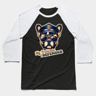 French Bulldog Police Baseball T-Shirt